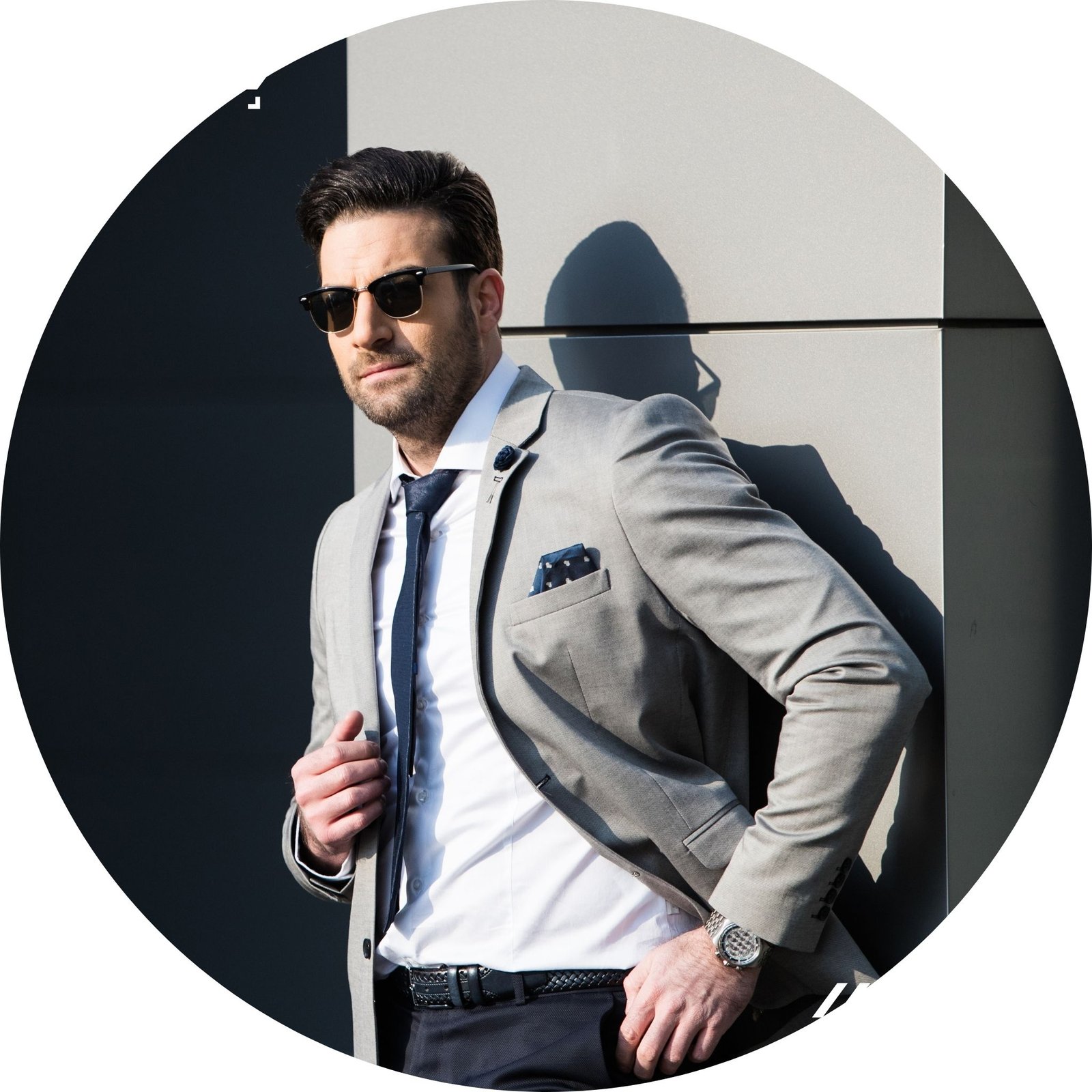 Grey And Black Simple Facebook Profile Picture